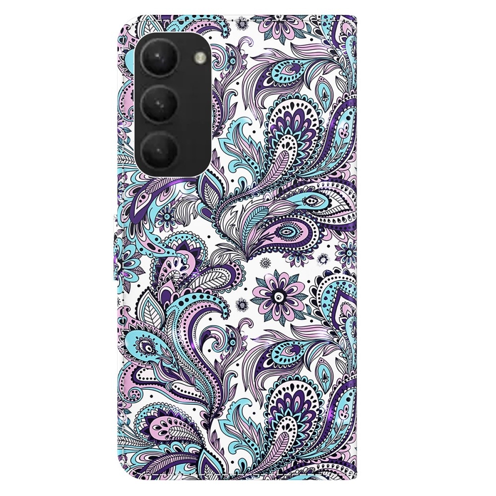 Nyomtatott könyv tok Samsung Galaxy S24+ készülékhez - kasmír minta