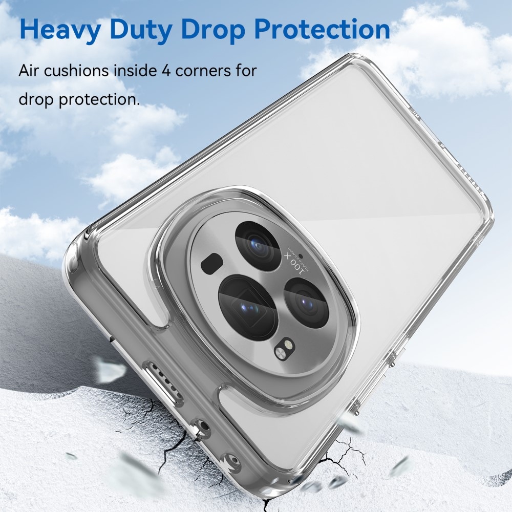 Gél tok kemény hátlappal a Honor Magic 6 Pro 5G számára - átlátszó