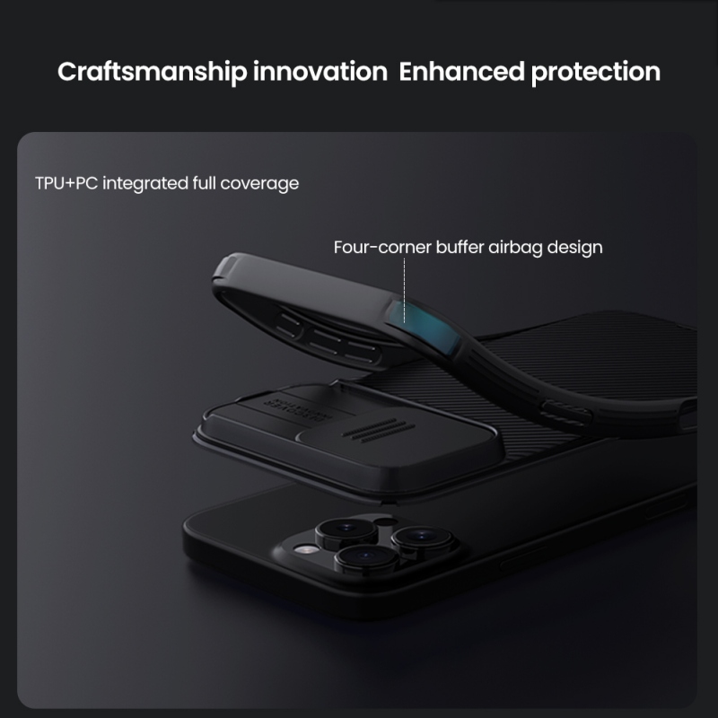 Nillkin CamShield PRO mágneses hátlap Apple iPhone 16 Pro Max készülékhez Fekete
