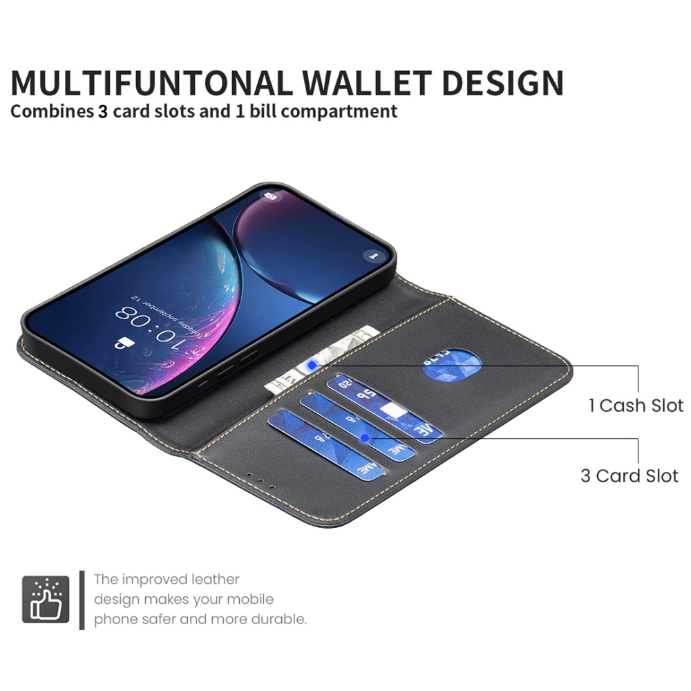 BNF könyvtáska iPhone 17 Pro Max készülékhez - fekete