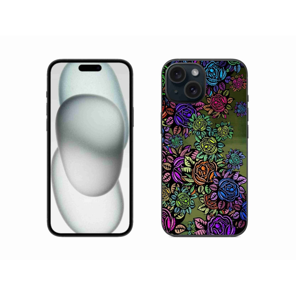 Zselés borítás mmCase iPhone 15 - virágokhoz 6
