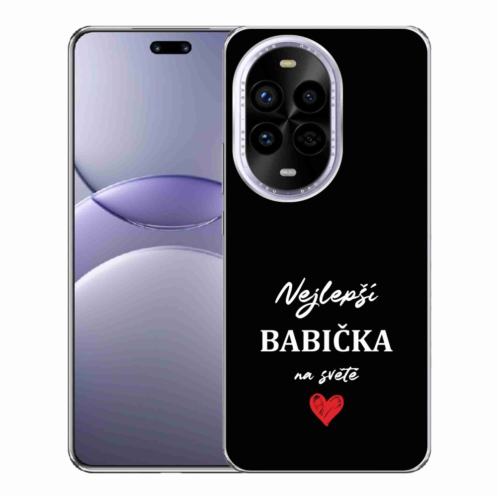 Gél borító mmCase a Huawei Nova 13 Pro 5G-n - a legjobb nagymama 1 fekete háttérrel