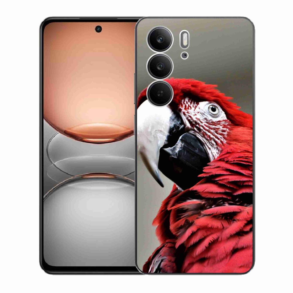 Zselés borítás mmCase a Realme C75 készülékhez - papagáj ara piros