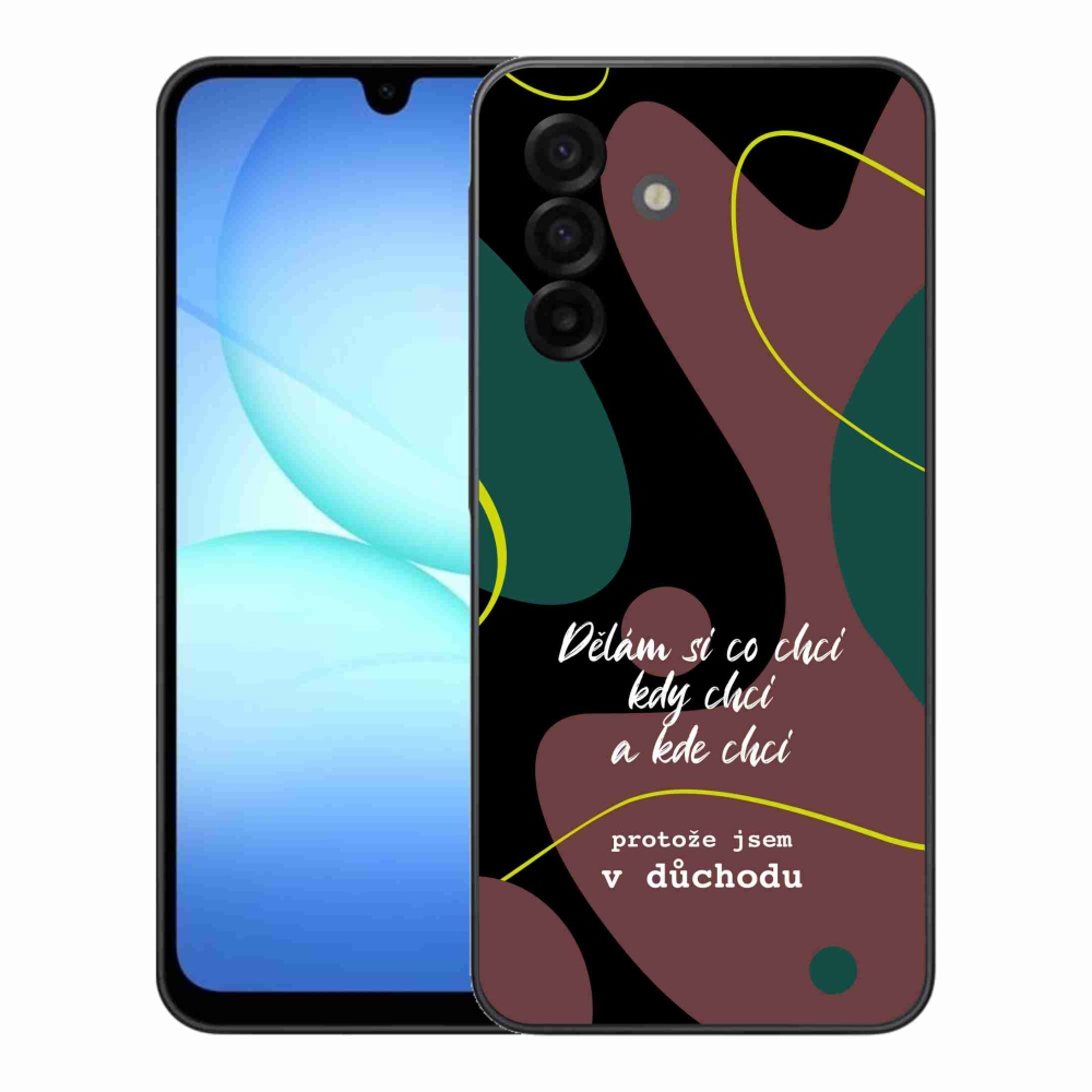 Gél borító mmCase Samsung Galaxy A17 4G/5G - vicces szöveg 10 fekete háttér