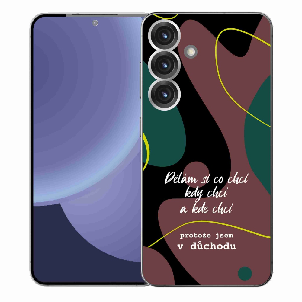 Gél borító mmCase Samsung Galaxy S25+ készülékhez - vicces szöveg 10 fekete háttér