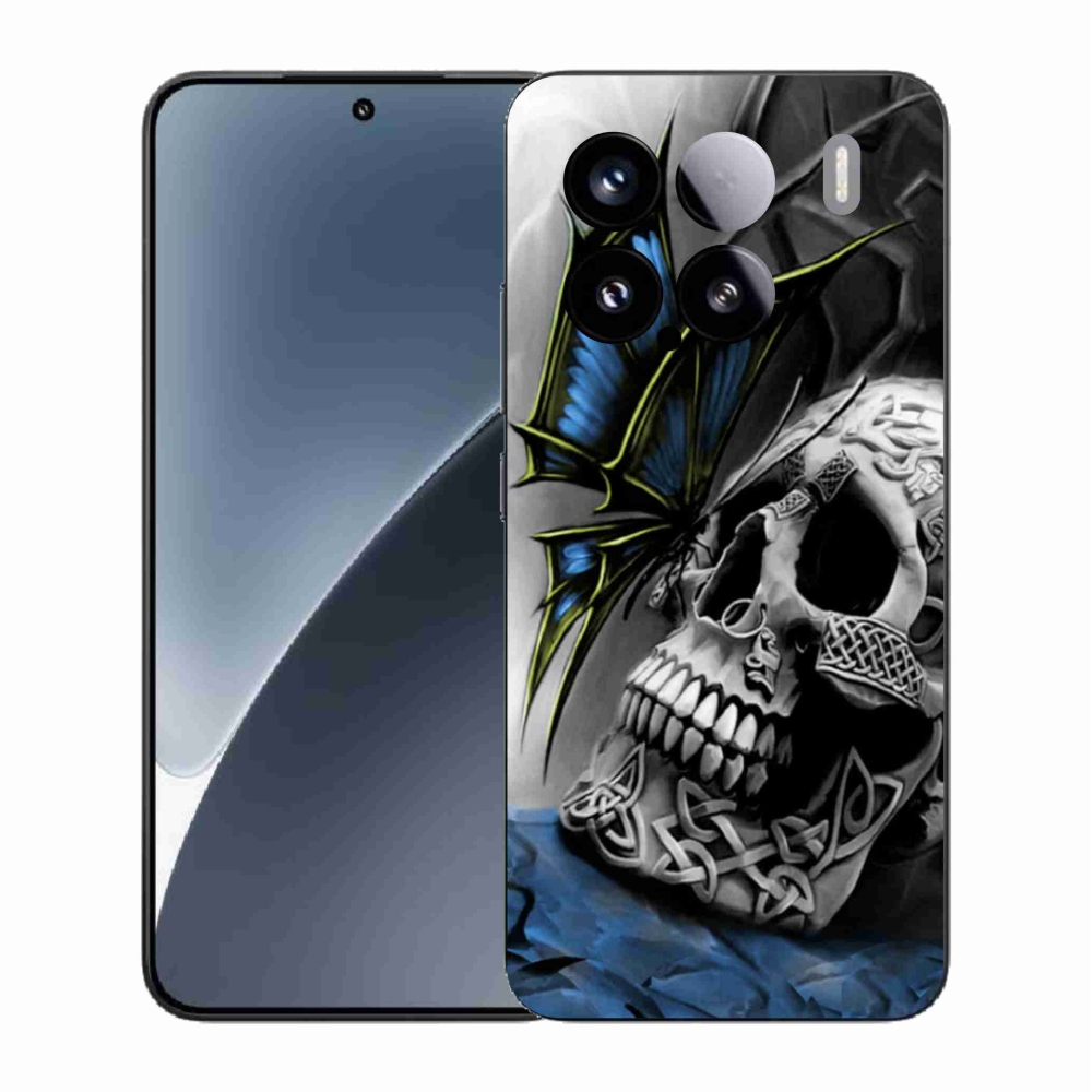 Gél borító mmCase a Xiaomi 15-hez - pillangó és koponya