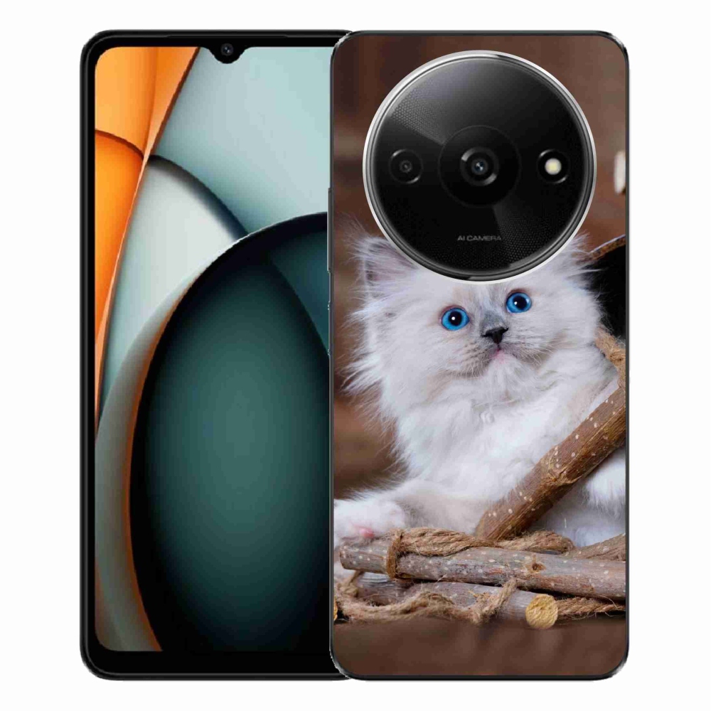Gél borítás mmCase a Xiaomi Redmi A3-hoz - fehér cica