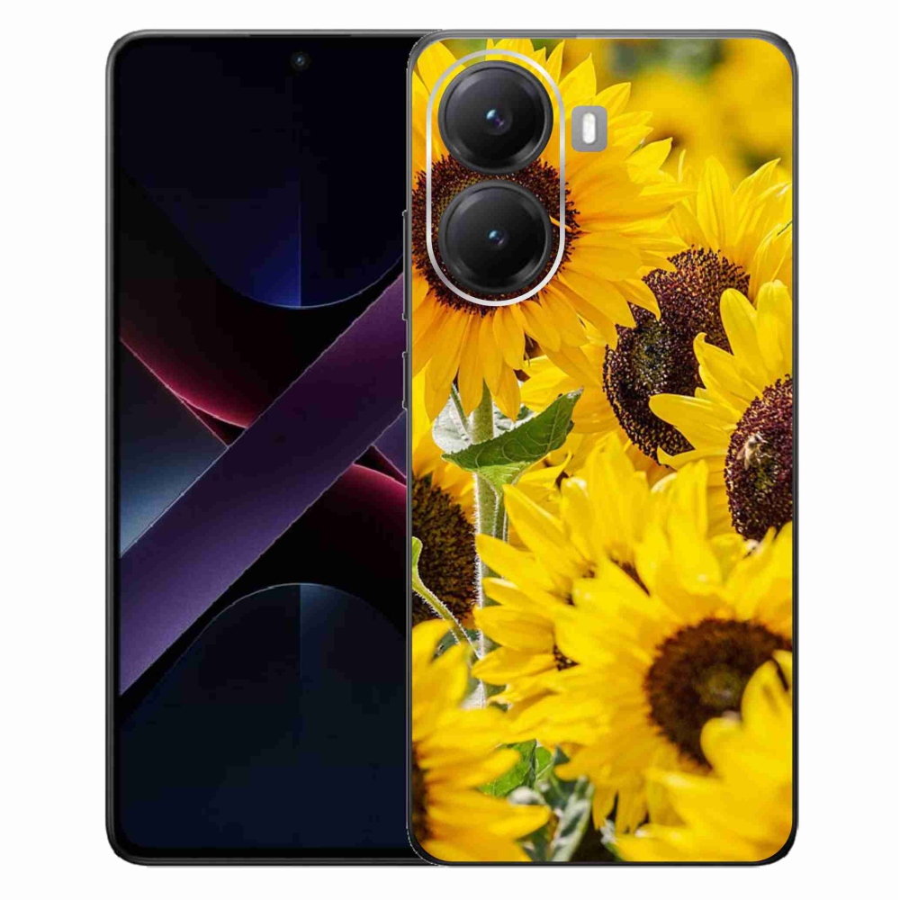 Gél borítás mmCase a Xiaomi Poco X7 Pro 5G számára - napraforgó