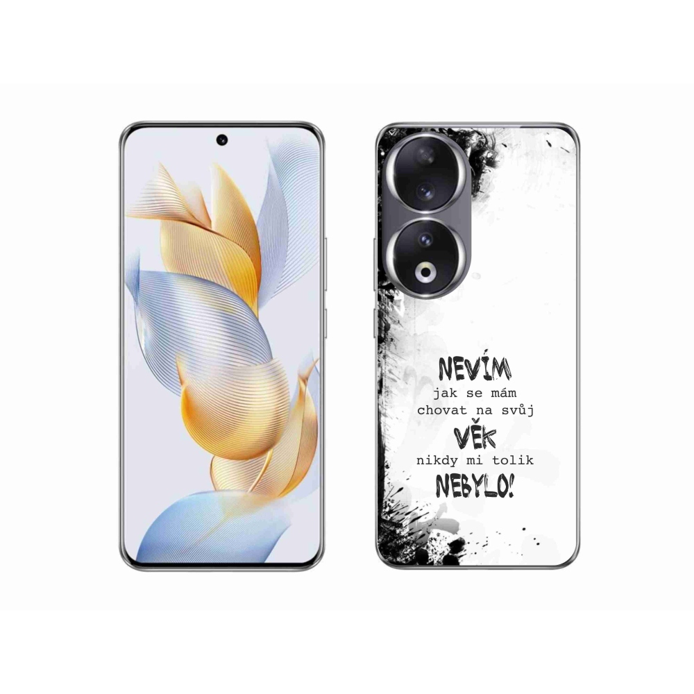 Gél borító mmCase a Honor 90-hez - vicces szöveg 14 fehér háttér