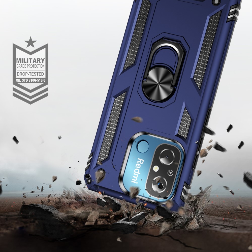 Gyűrűálló borítás Xiaomi Redmi 12C-hez - kék