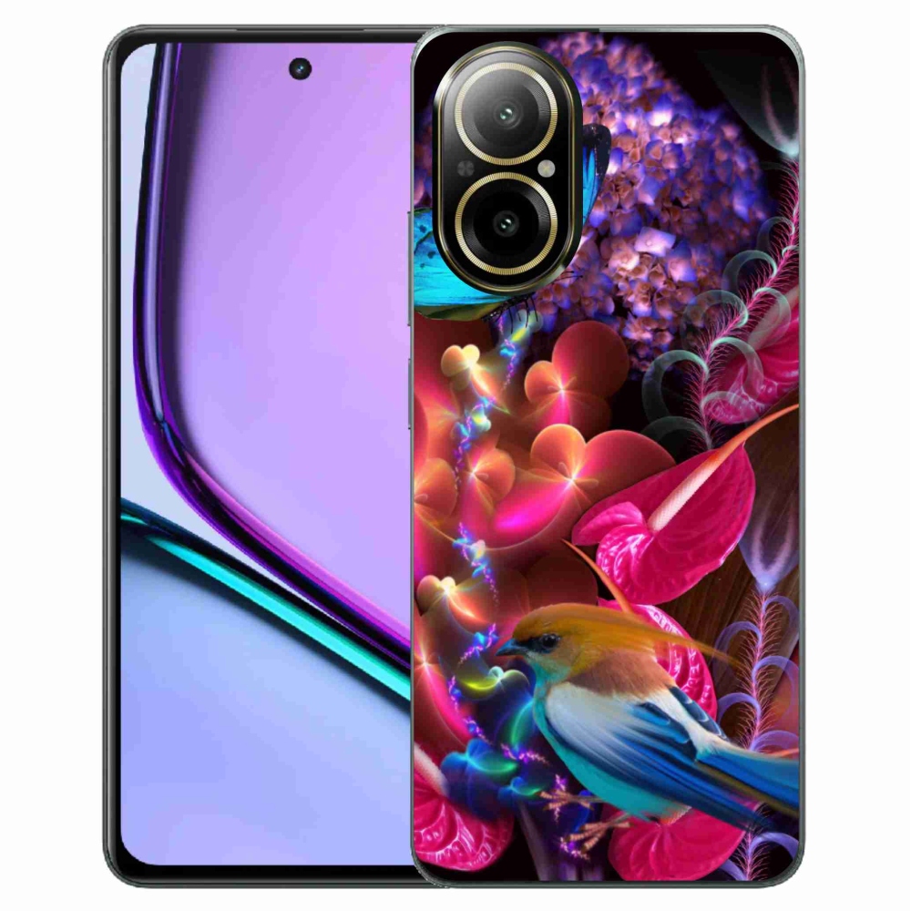 Gél borító mmCase a Realme C67 készülékhez - színes virágok