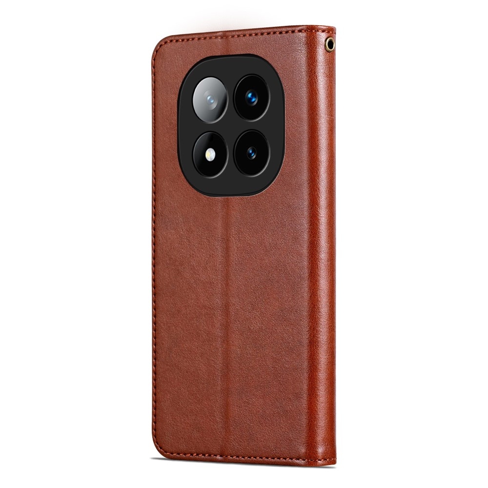 AZNS könyvtáska Xiaomi Redmi Note 14 Pro 5G/Poco X7 5G - barna