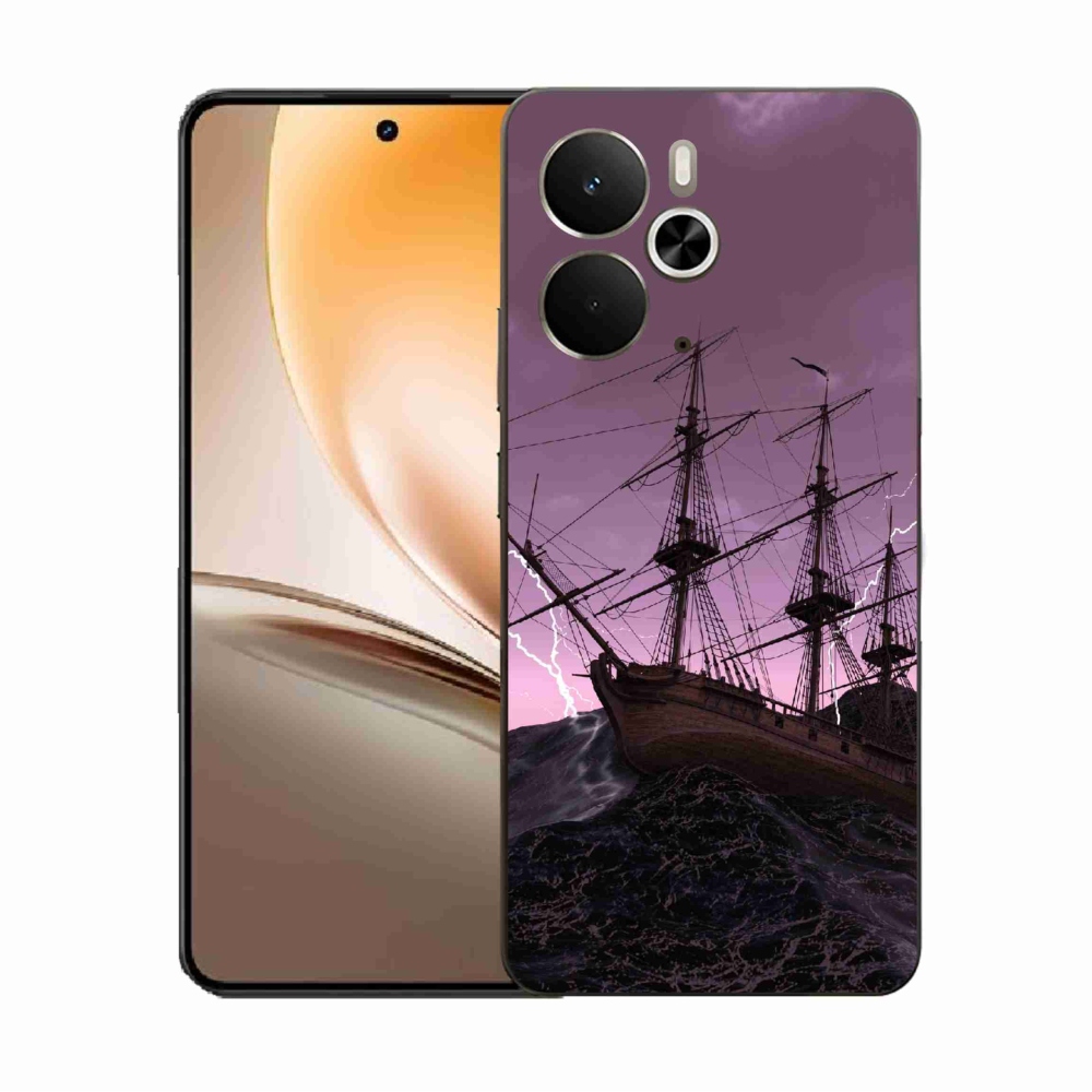 Gél borítás mmCase a Realme 14 5G/14T 5G számára - hajó a viharban