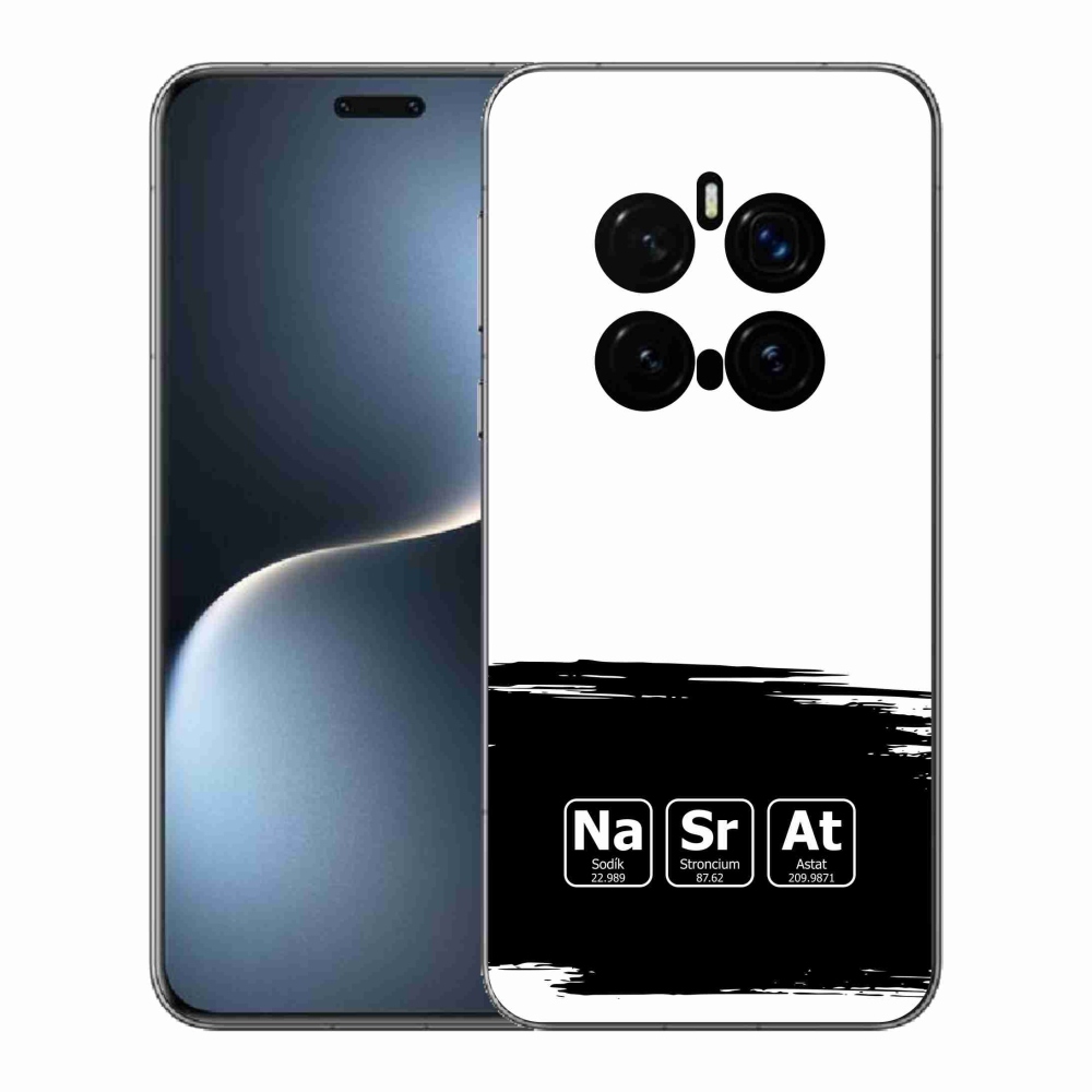 Gél borítás mmCase a Honor Magic 7 Pro 5G-n - kémiai elemek fekete és fehér háttérrel