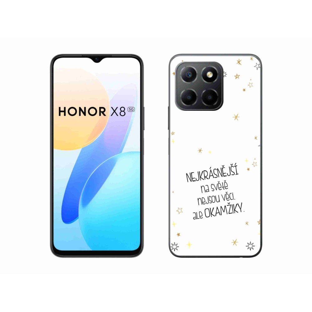 Gél borítás mmCase a Honor X8 5G/Honor 70 Lite 5G készülékhez - Idézet 4 fehér háttér