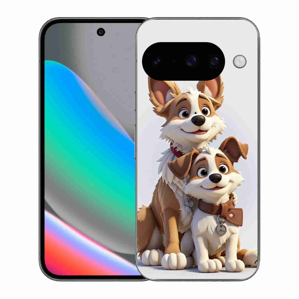 Gél borítás mmCase a Google Pixel 10 számára - kutyák rajzolása