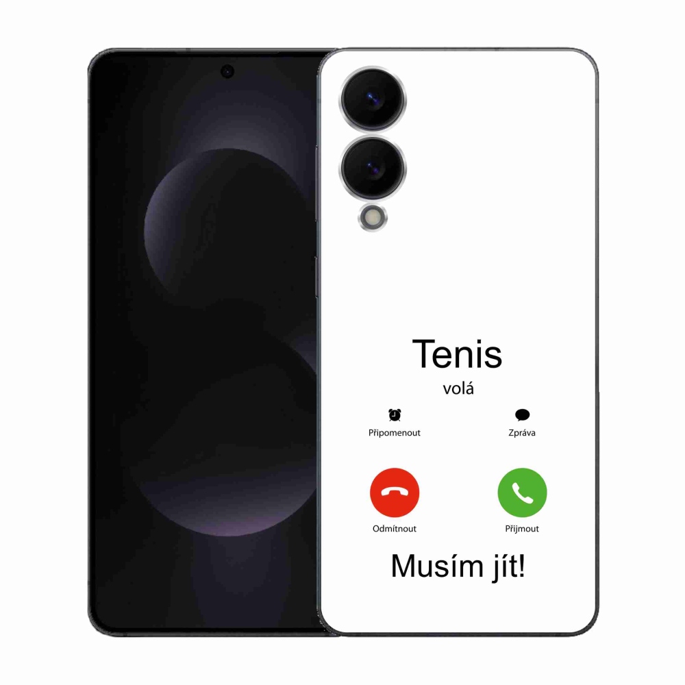 Gél borítás mmCase Samsung Galaxy S25 Edge - tenisz hívások fehér háttérrel