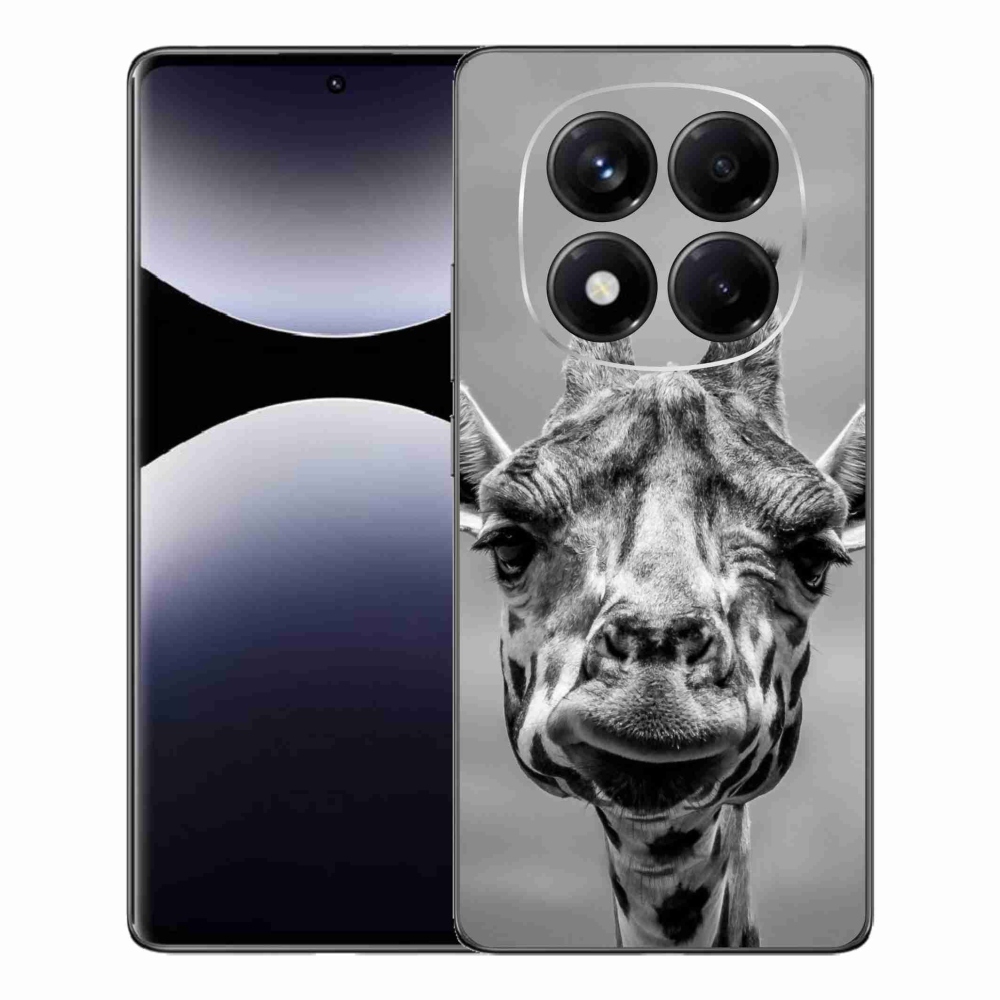 Zselés borítás mmCase a Xiaomi Redmi Note 14 Pro számára - fekete-fehér zsiráf
