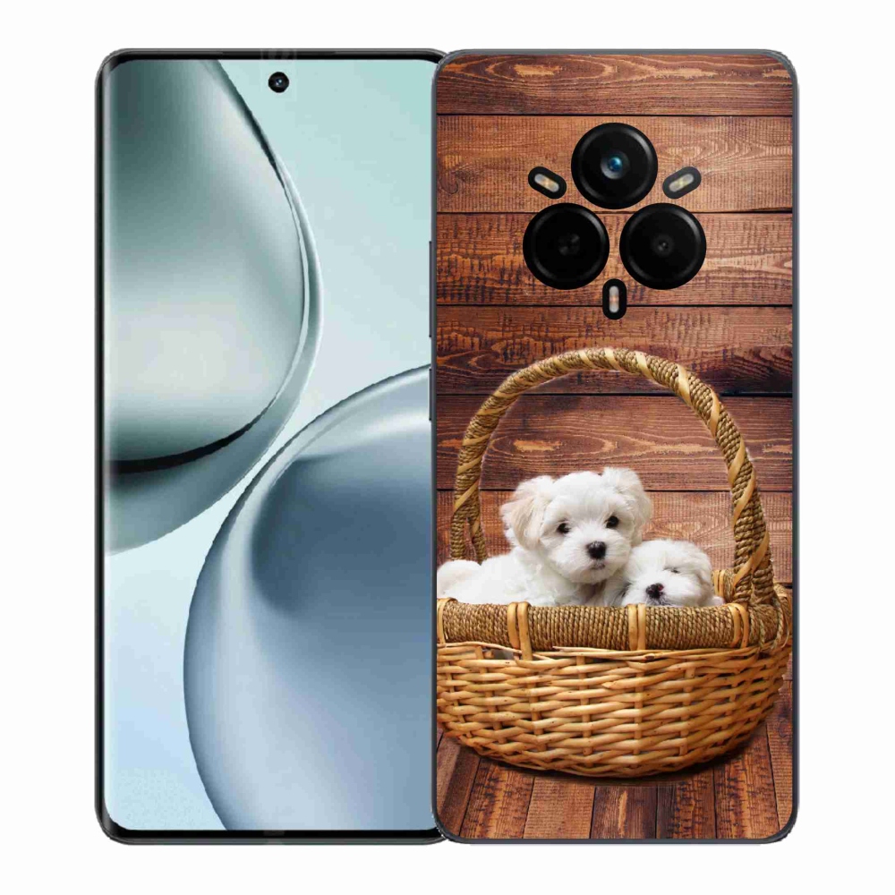 Gél borítás mmCase a Realme 14 Pro 5G készülékhez - kölyökkutyák