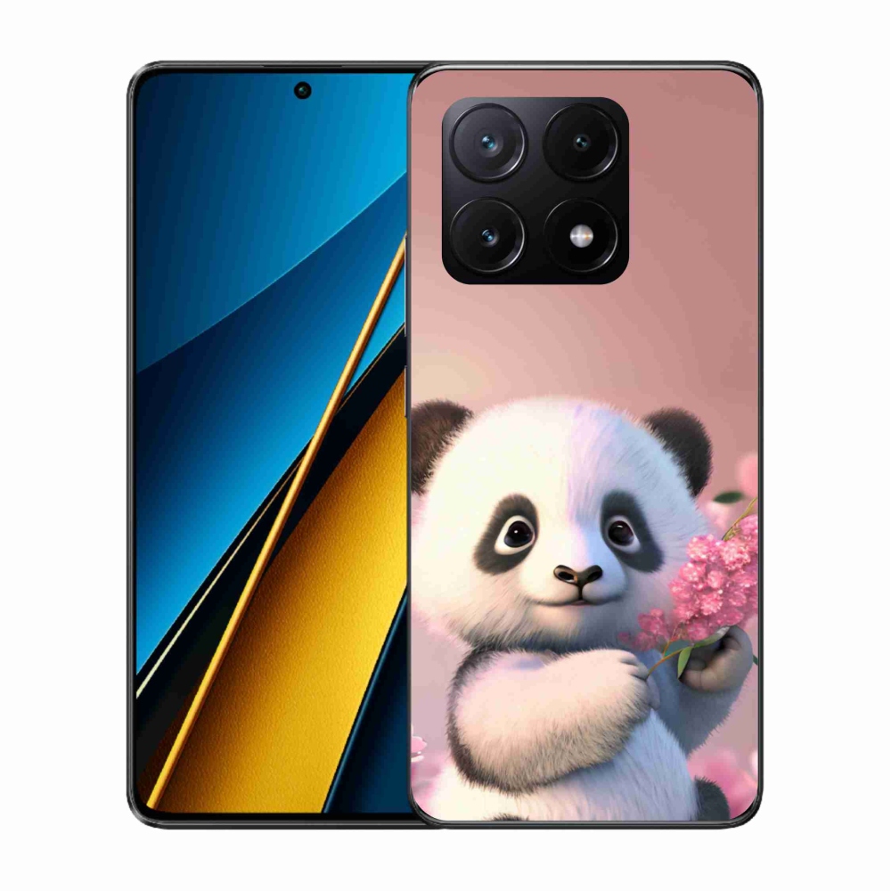 Gél borítás mmCase a Xiaomi Poco X6 Pro 5G számára - aranyos panda