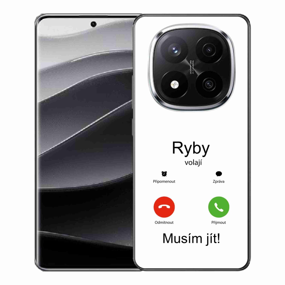 Gél borítás mmCase a Xiaomi Redmi Note 14 Pro+ 5G számára - hal hívás fehér háttérrel