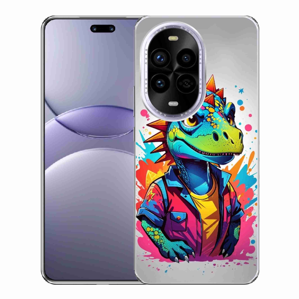 Gél borítás mmCase a Huawei Nova 13 Pro 5G-n - színes dinoszauruszok