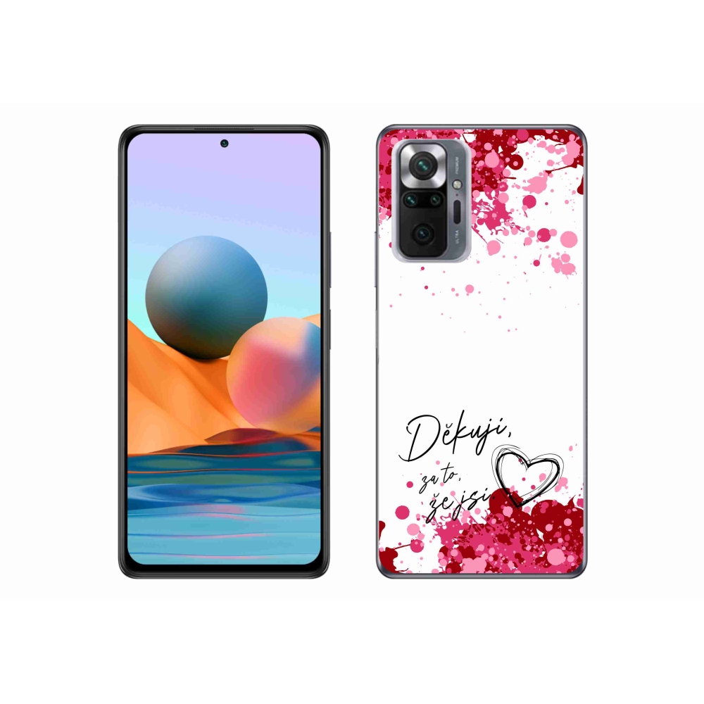Gél borítás mmCase a Xiaomi Redmi Note 10 Pro készülékhez - love text 2 fehér háttér
