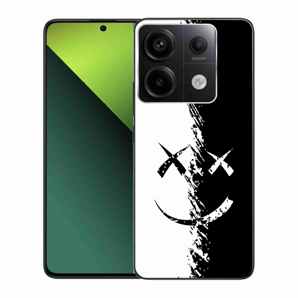 Gél borítás mmCase a Xiaomi Redmi Note 13 Pro 5G/Poco X6 5G számára - fekete és fehér mosolygó