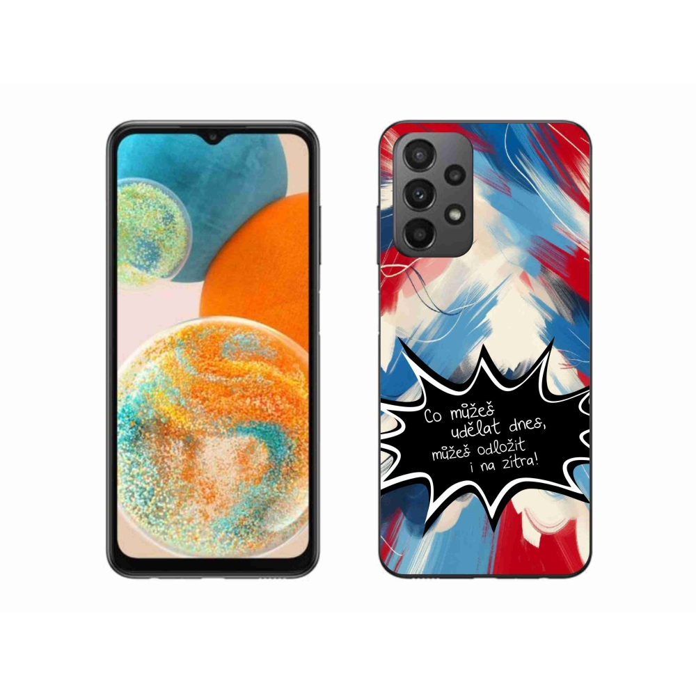 Gél borító mmCase Samsung Galaxy A23 4G/5G - vicces szöveg 9 fekete háttér