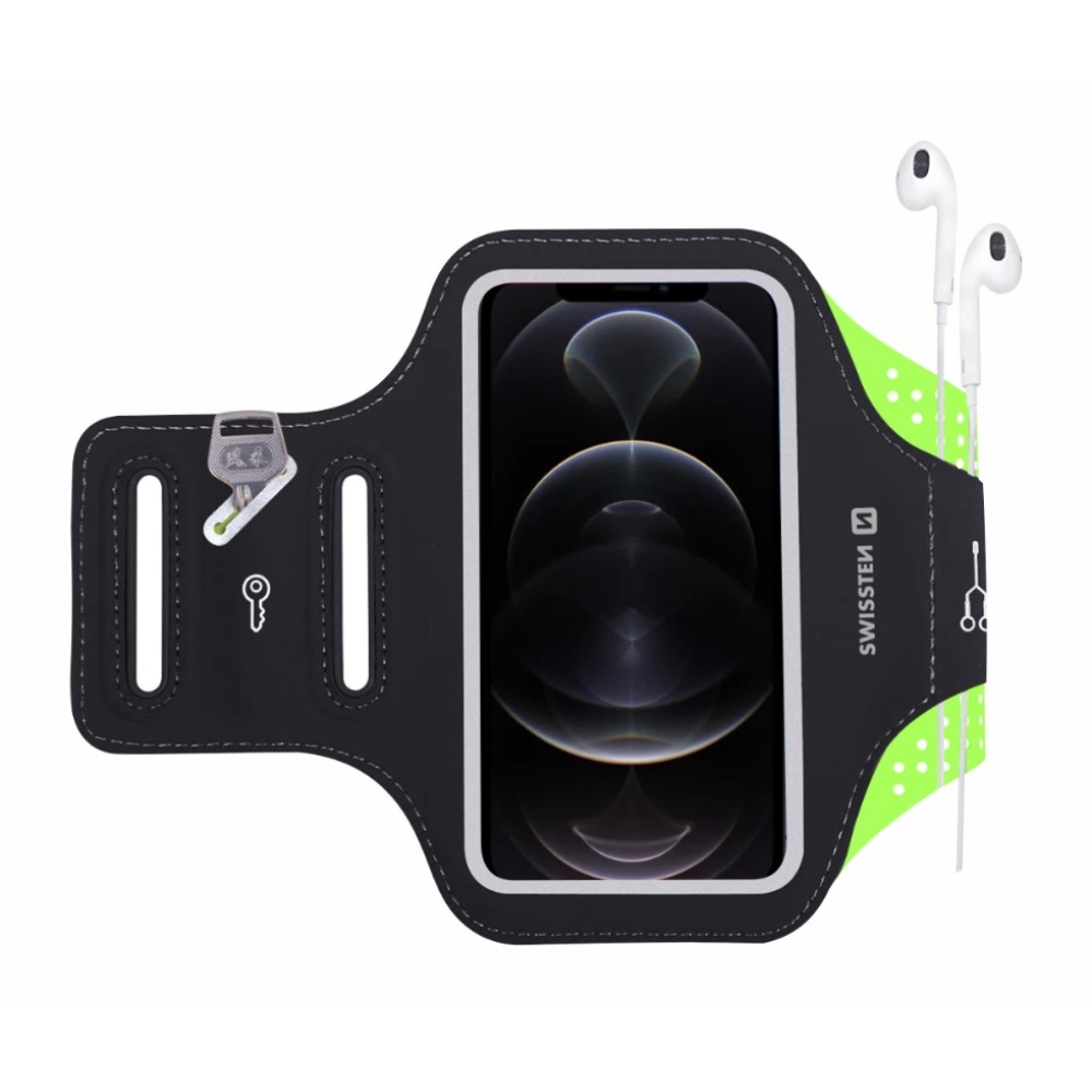 Swissten fitness karszalag 7 hüvelykig - fekete/zöld