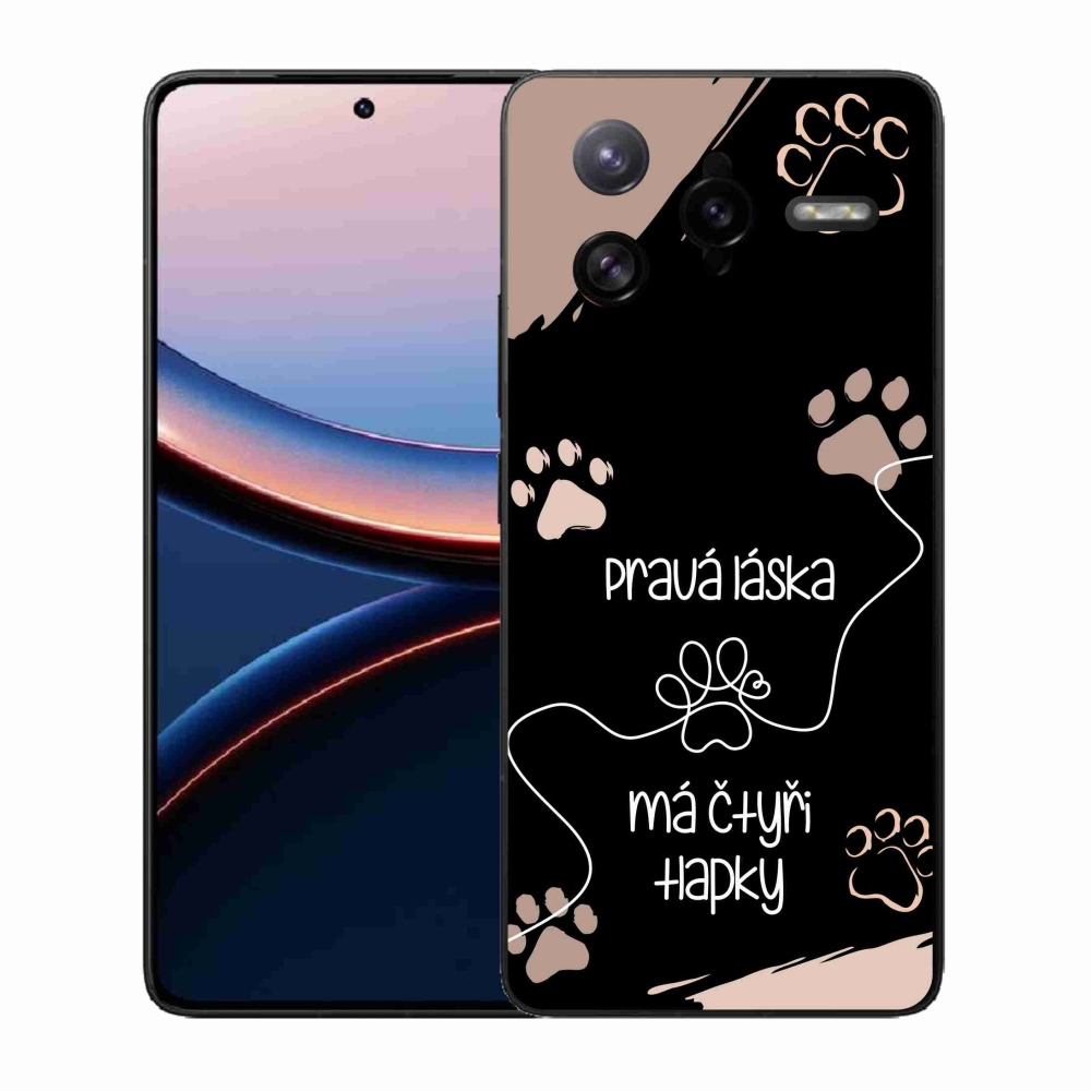 Gél borítás mmCase a Xiaomi Poco F7 Ultra számára - kutya motívum 1 fekete háttér