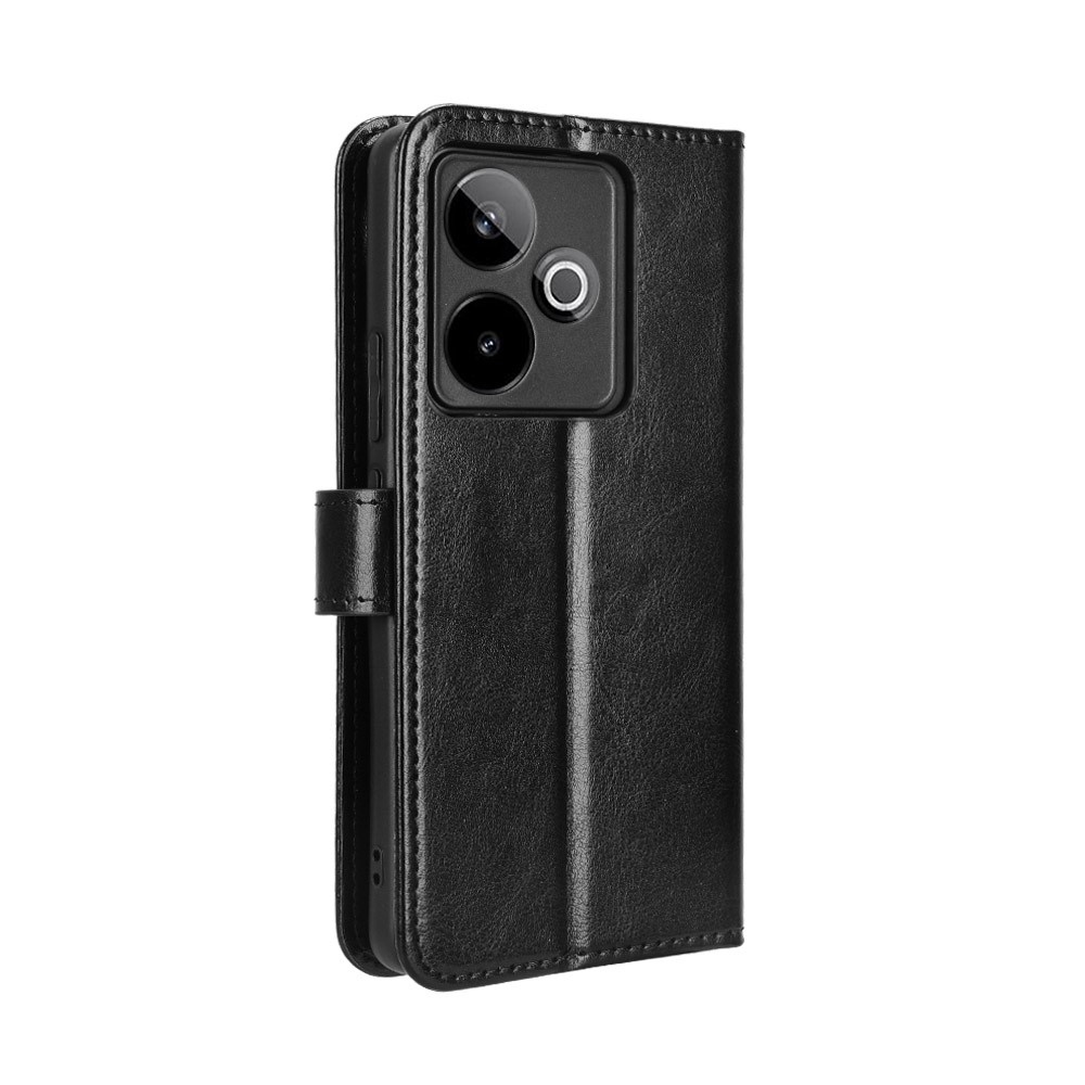 Őrült könyvtáska a Realme GT 7 5G számára - fekete