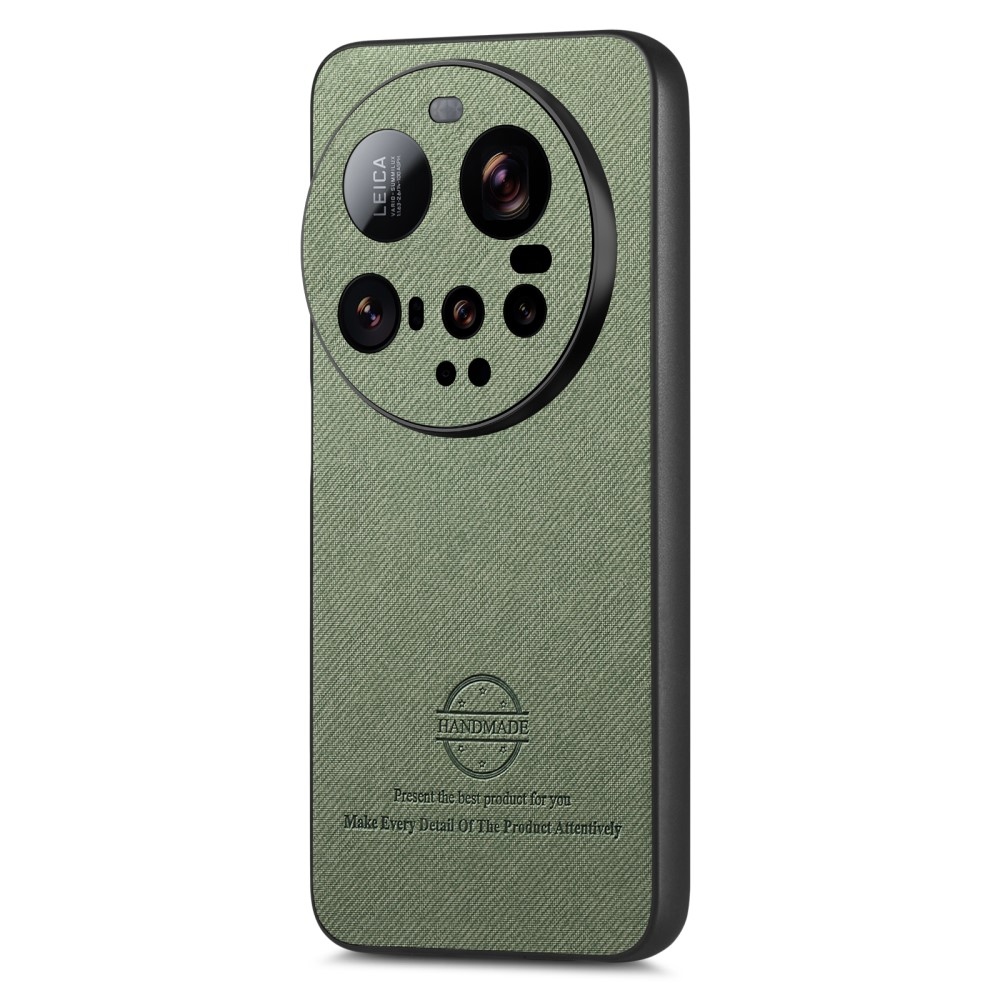 Kézműves zselés tok műbőrrel Xiaomi 15 Ultra - zöld