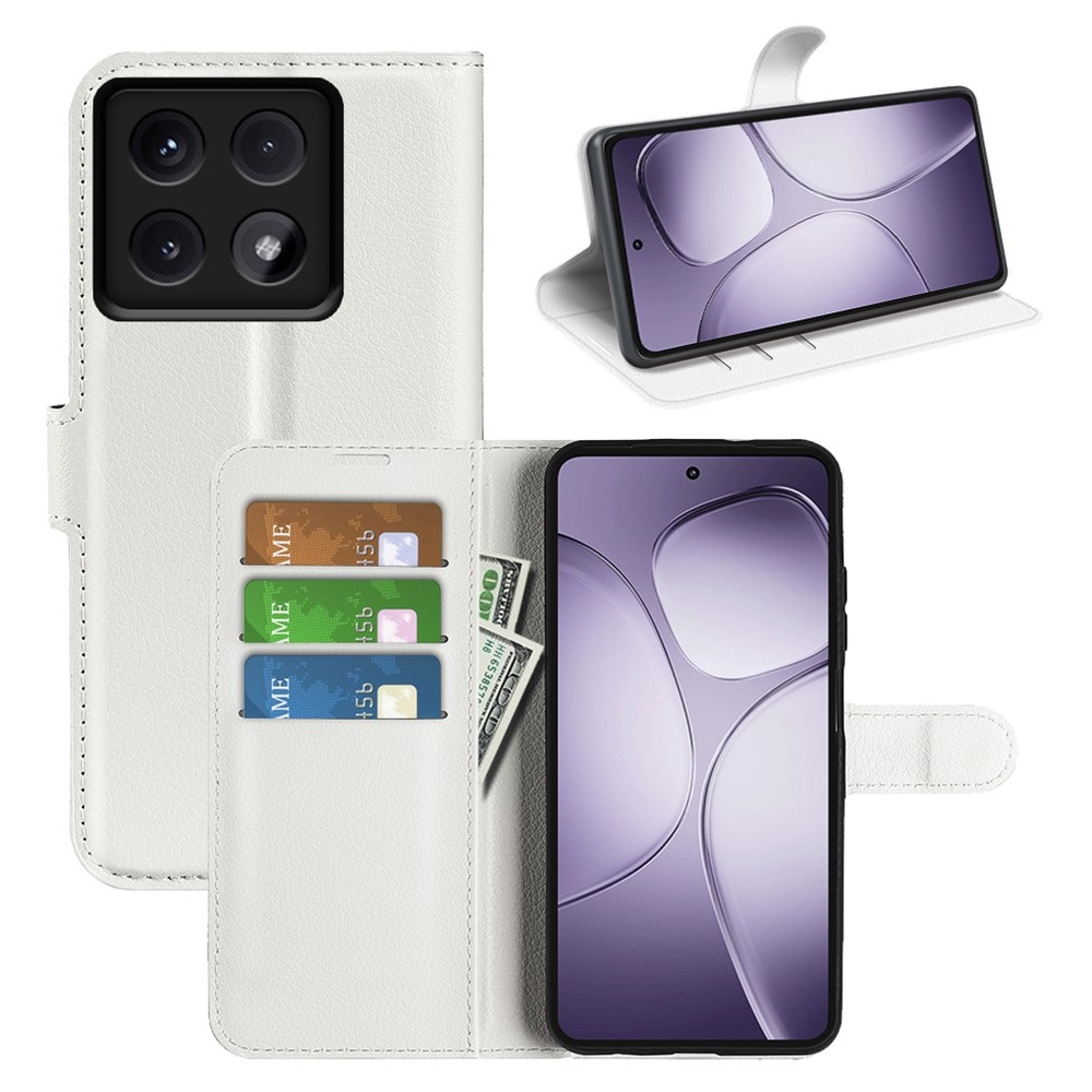 Litchi könyv tok Xiaomi 14T Pro-hoz - fehér