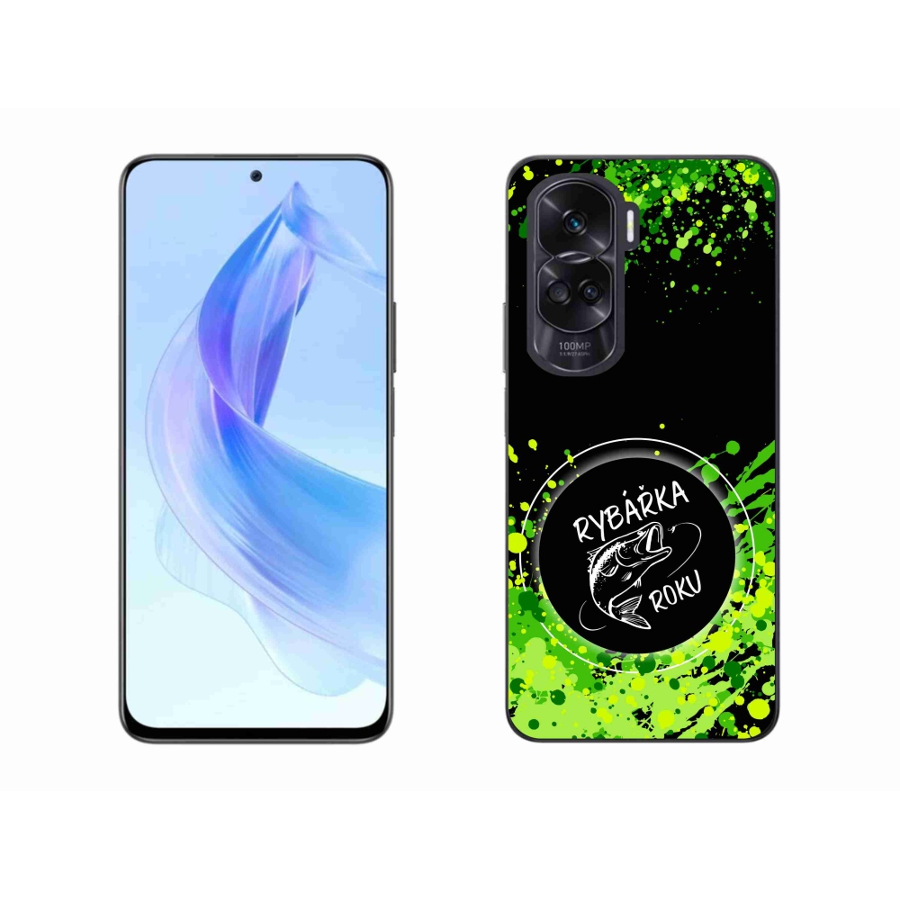 Gél borító mmCase a Honor 90 Lite készülékhez - az év halászának fekete háttere