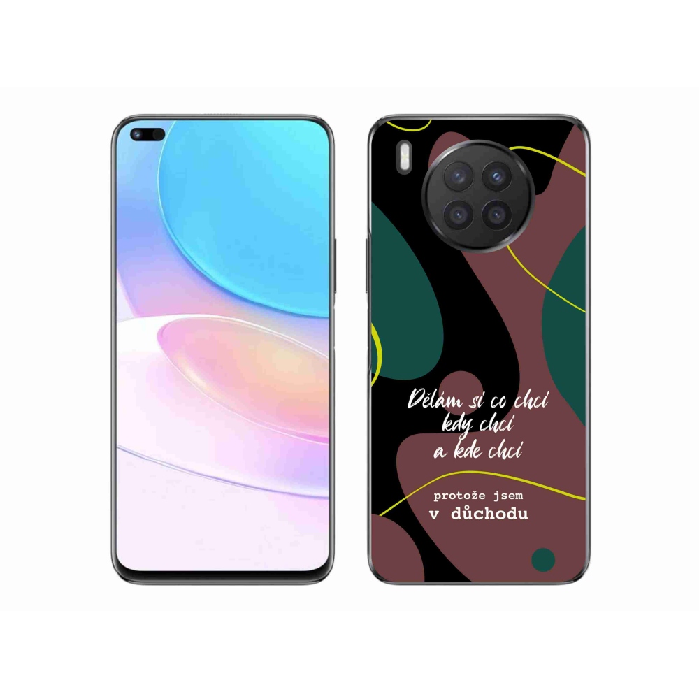 Gél borító mmCase a Honor 50 Lite készülékhez - vicces szöveg 10 fekete háttér