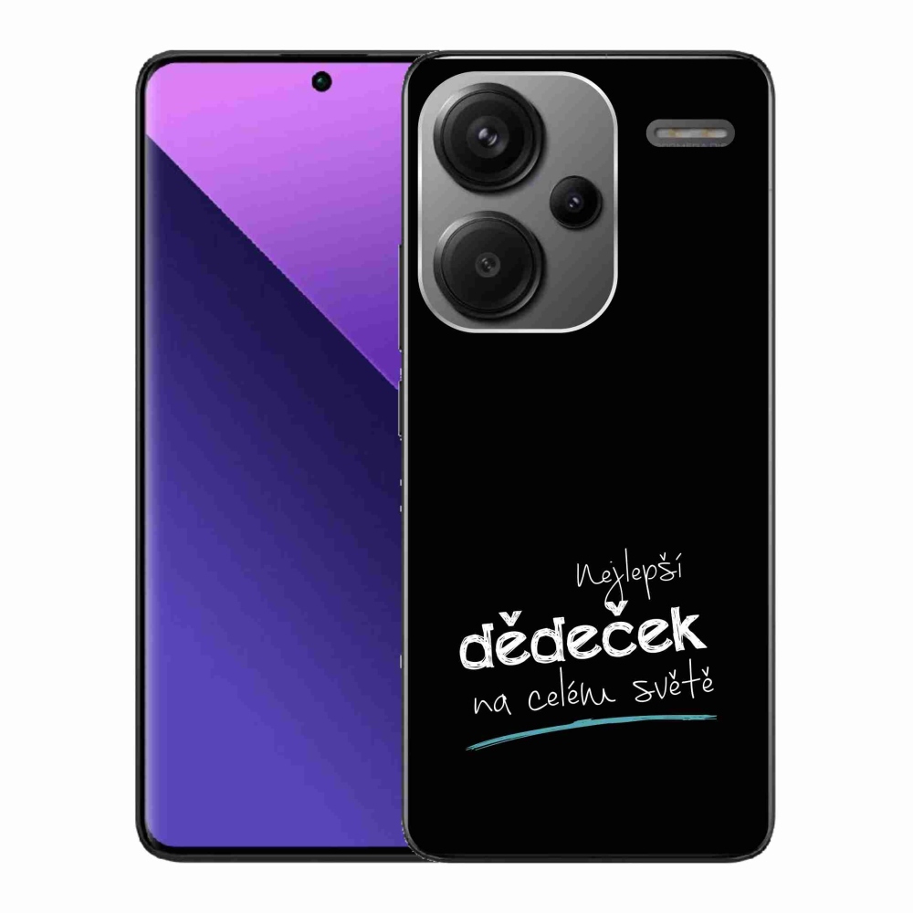 Gél borító mmCase a Xiaomi Redmi Note 13 Pro+ 5G - a legjobb nagypapa 3 fekete háttérrel