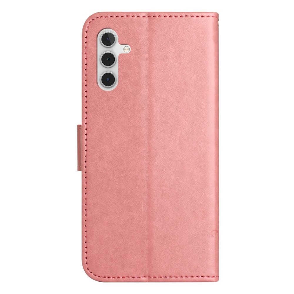 Virágos könyv tok Samsung Galaxy A36 5G - rózsaszínű