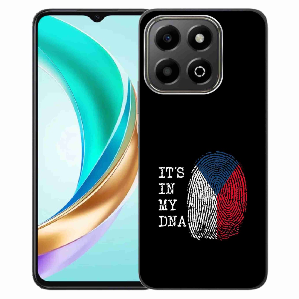 Zselés borítás mmCase a Honor X6b készülékhez - zászlós ujjlenyomat fekete háttérrel