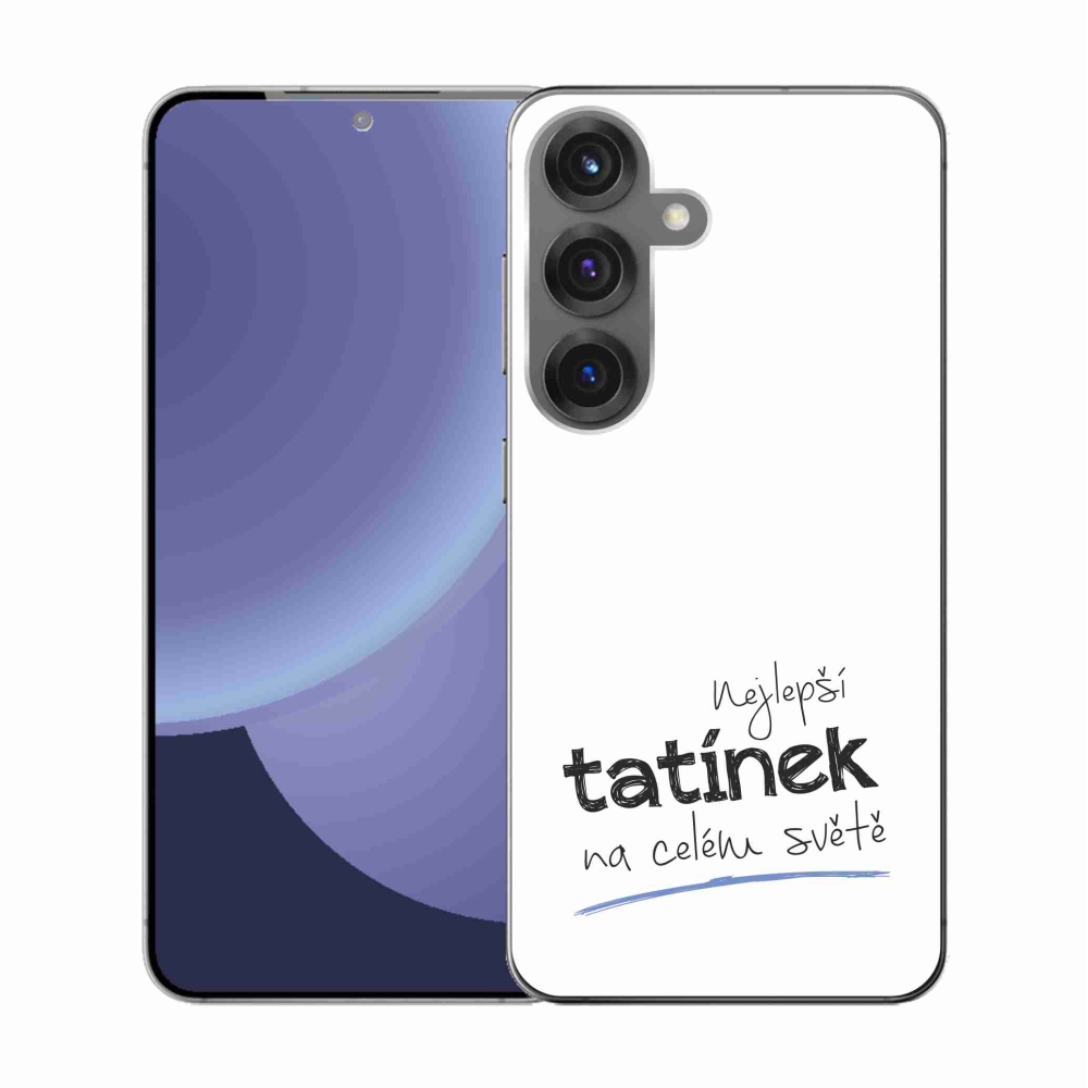 Gél borító mmCase Samsung Galaxy S25 - legjobb apa 4 fehér háttérrel