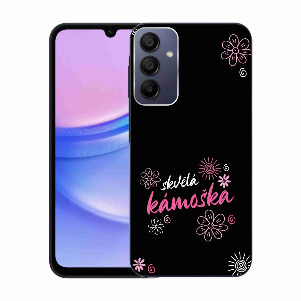 Gél borítás mmCase Samsung Galaxy A15 4G/5G - nagyszerű haver fekete háttérrel