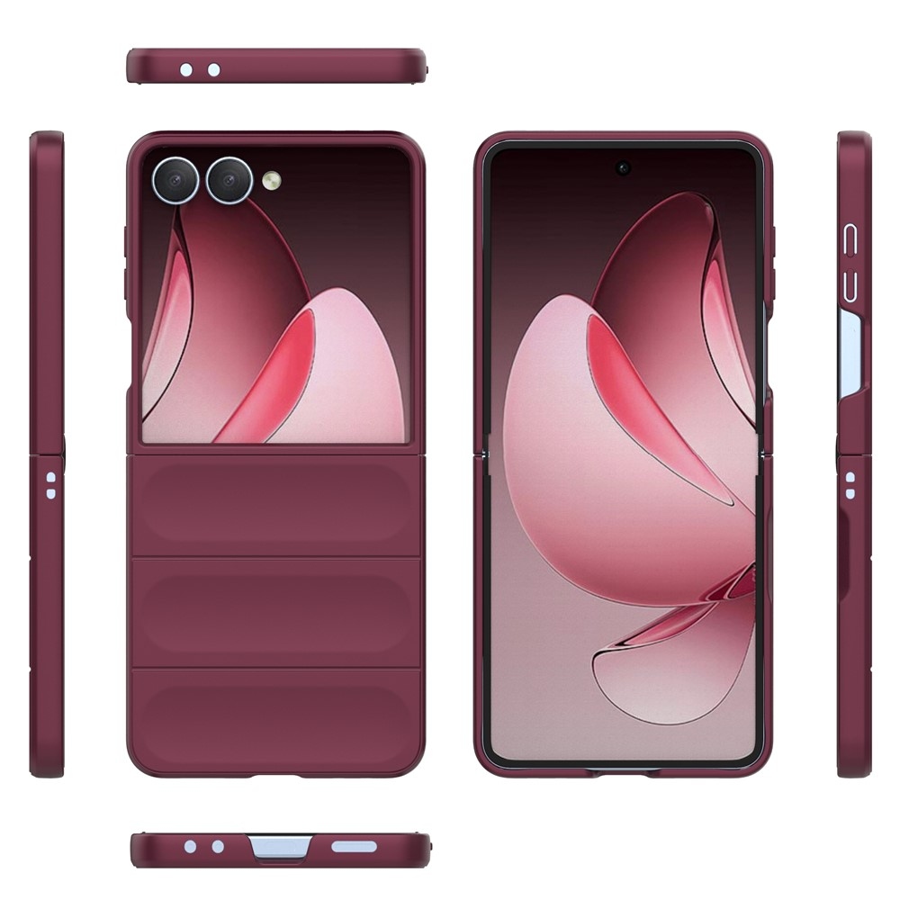 Rugg tartós zselés tok Samsung Galaxy Z Flip7 5G készülékhez - bordó színű