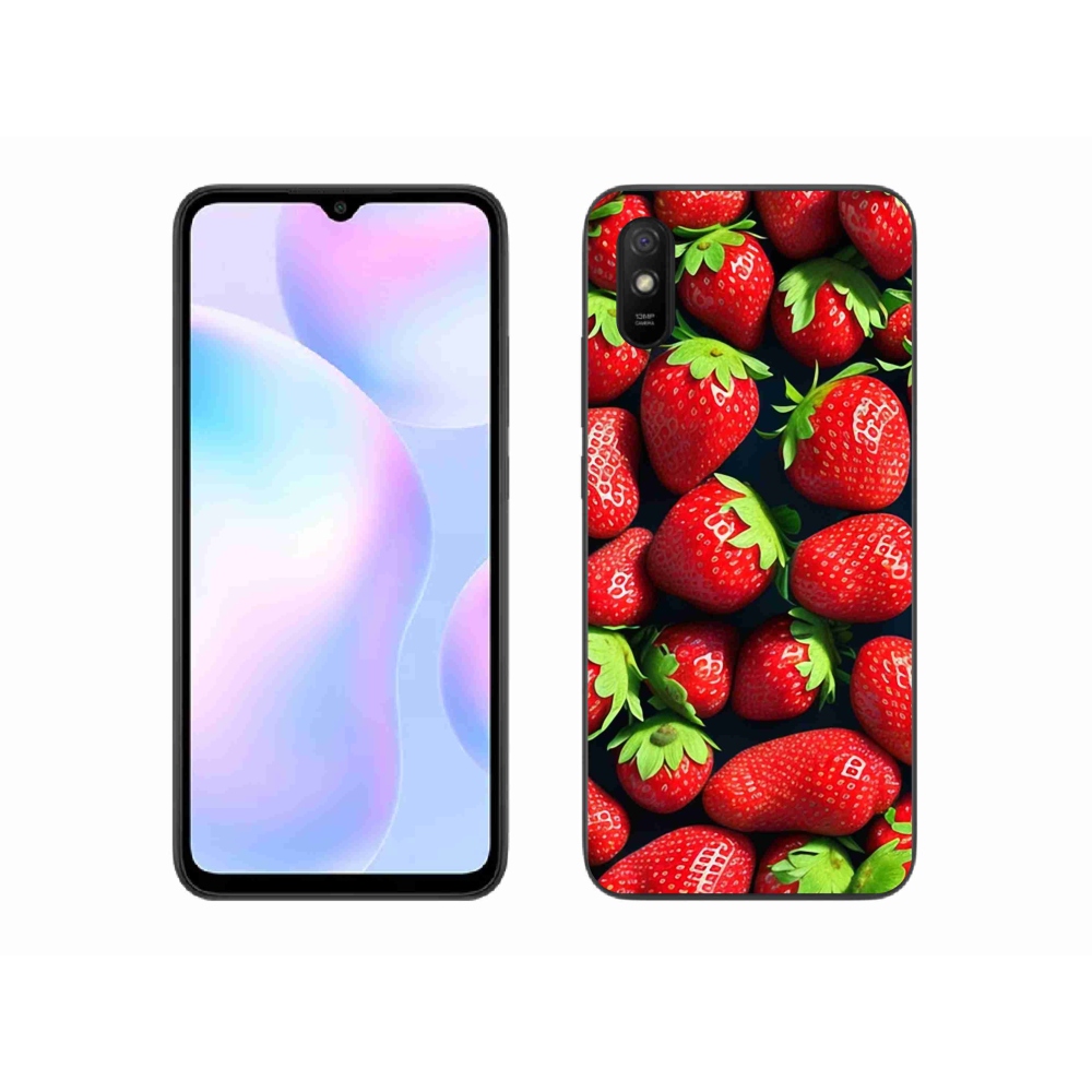 Gél borító mmCase a Xiaomi Redmi 9A számára - eper
