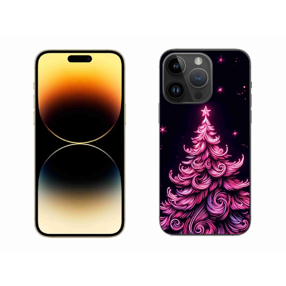 Gél borítás mmCase iPhone 14 Pro Max készülékhez - neon karácsonyfa 2