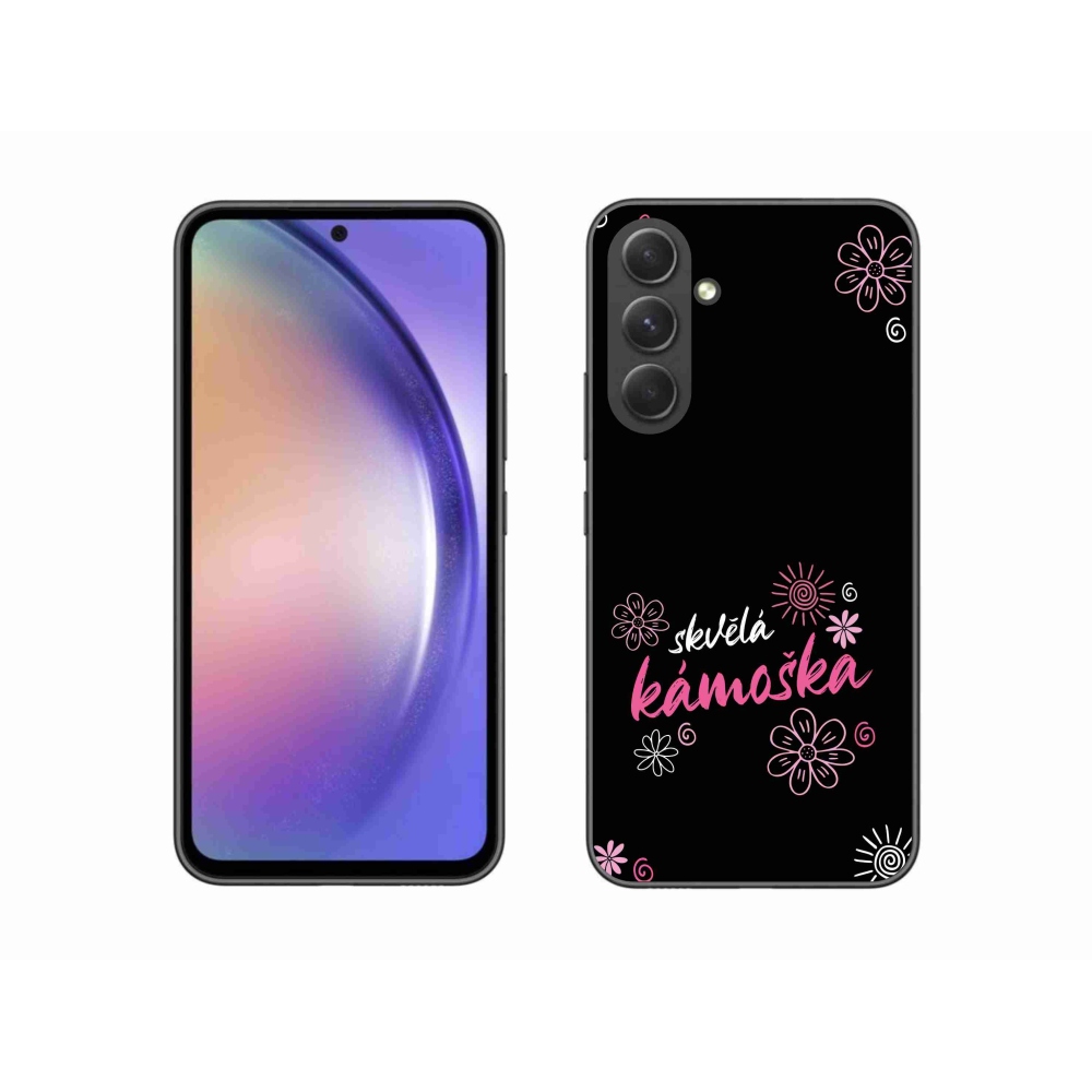 Gél borítás mmCase Samsung Galaxy A54 5G - nagyszerű haver fekete háttérrel