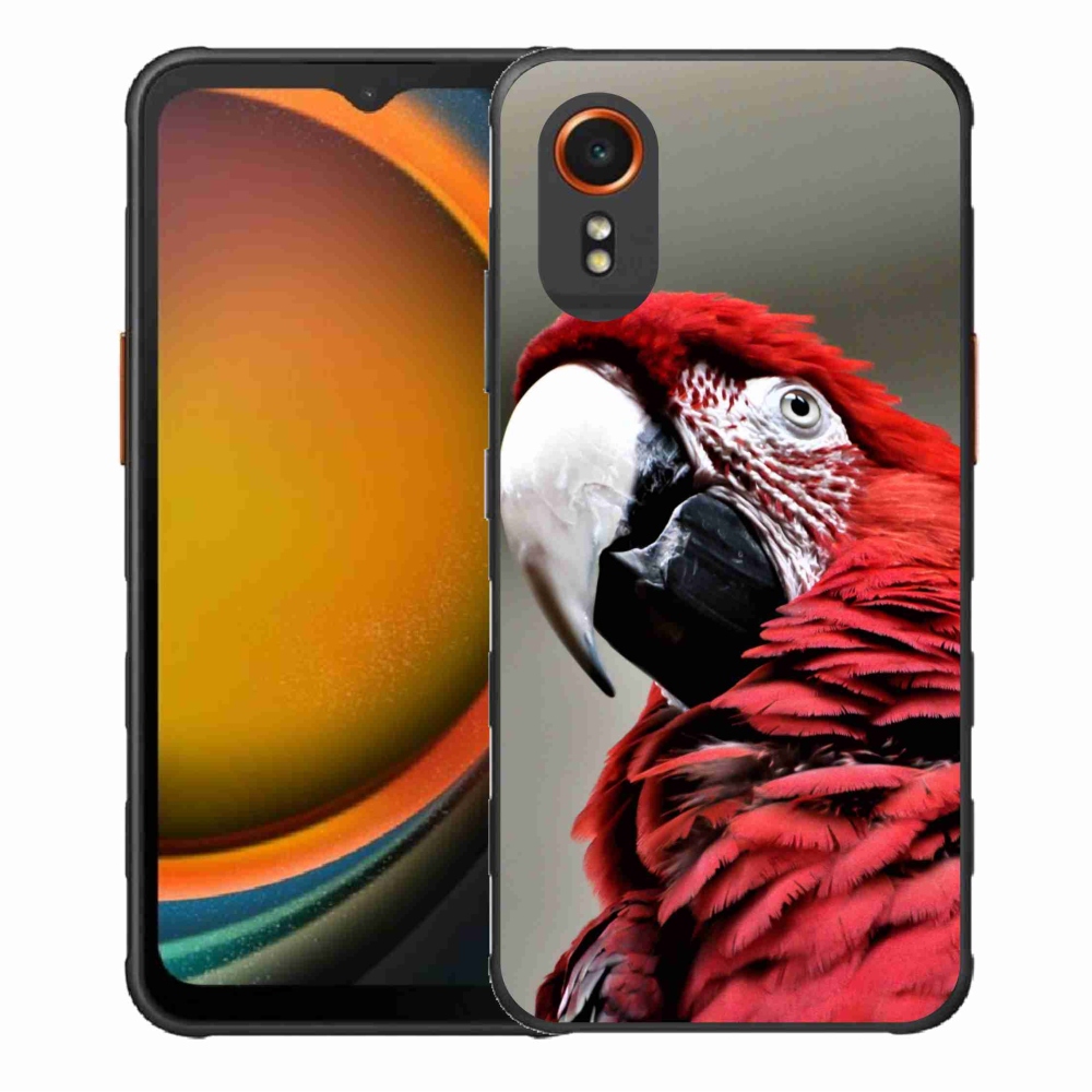 Gél tok mmCase Samsung Galaxy Xcover 7 készülékhez - papagáj ara piros
