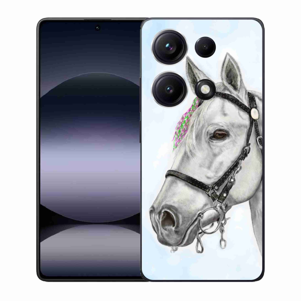 Gél borítás mmCase a Xiaomi Redmi Note 14S-hez - fehér ló 1