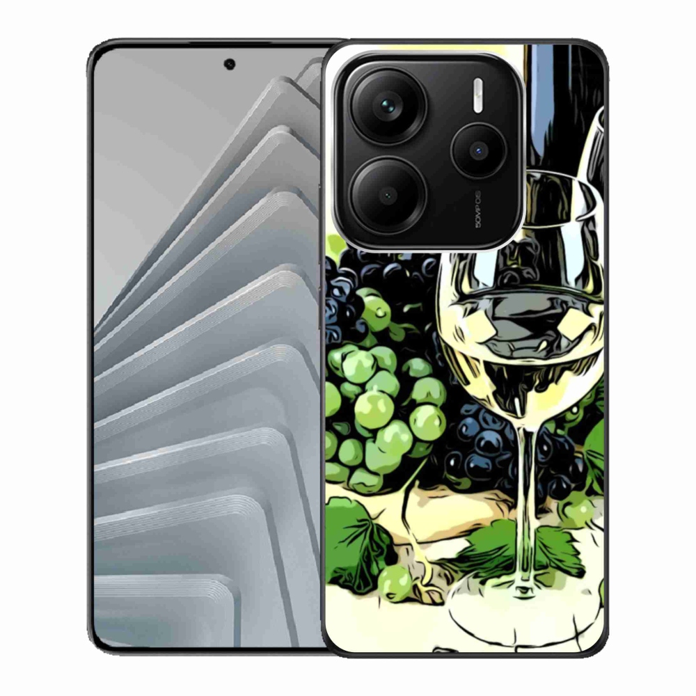 Gél borítás mmCase a Xiaomi Redmi Note 14 5G számára - pohár bor