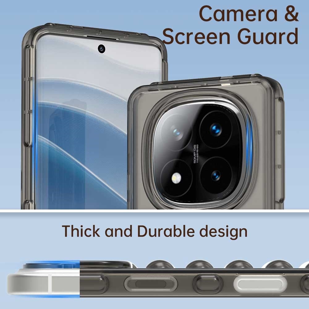 Csíkos tartós borító Xiaomi Redmi Note 14 Pro+ 5G - szürke