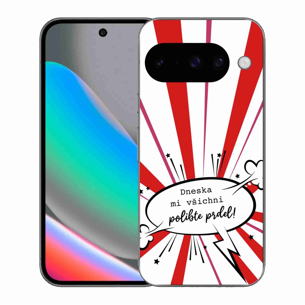 Gél borító mmCase a Google Pixel 10 számára - vicces szöveg 15 fehér háttér